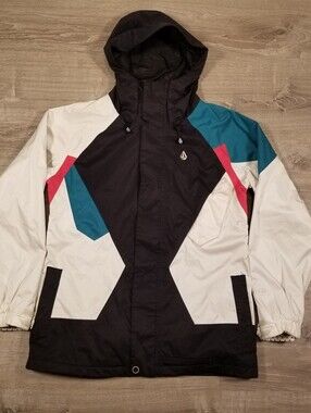 Vintage Volcom Nimbus 90s Style Colorblock Ski Snowboard Jacket Mens Size Medium